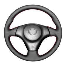 Steering Wheel Wrap For Toyota RAV4 1998-2003 Black Perforated Leather Cover picture