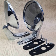 For 1971-1976 Datsun 610 (Bluebird SSS) Chrome Round Mirrors Alloy Pair Custom picture