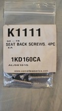 Seat Back Mount Screws 4 pc For 68-78 Corvette picture