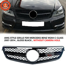 C63 AMG Style Grille Glossy Black For Mercedes Benz W204 2007-2014 C250 C300 350 picture