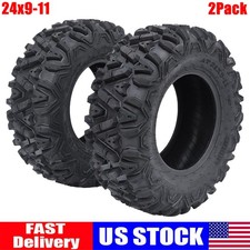 2PCS 24x9-11 ATV Tires 6Ply 24x9x11 UTV Tires 24 9 11 All Terrain Heavy Duty NEW picture