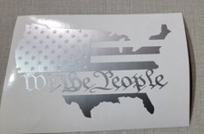 WE THE PEOPLE US Flag Vinyl Decal Sticker - America USA Car Window Truck 4.1 picture