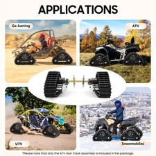 Pair Go Kart ATV UTV Buggy Quad Rear Wheel Snow Rubber Sand Tracks Snowmobile picture