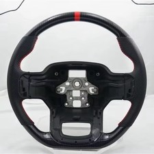 Custom Carbon Fiber Steering Wheel heated Leather F-150-Ford Raptor 2021-2024 picture