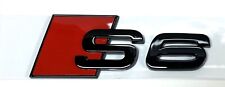 Black Audi S6 Rear Trunk Emblem Badge Decal Sticker S 6 Replacement picture