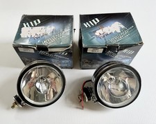 Pair NOS Round Xenon HID Utility Work Lights Fog Lamps Chrome 6” picture