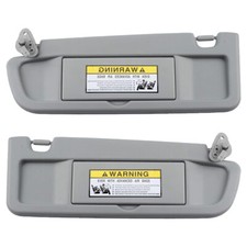 2PCS PACK DRIVER & PASSENGER SIDE LIGHT GRAY SUN VISOR FOR 2006-2011 HONDA CIVIC picture