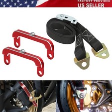 RED Front Lowering Strap Brackets Drag Roll Racing For HONDA CBR1000RR 2004-2026 picture