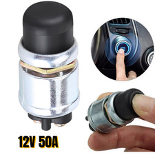12V 50A Waterproof Switch Push Button Cars Boat Track Horn Engine Start Starter picture