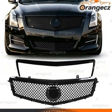 For 2013-2014 Cadillac ATS Front Upper Grille & Trim Molding 2PCS Gloss Black picture
