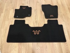 OEM King Ranch 3-piece floor-mat set for a 2017–2022 Ford Super Duty Crew Cab picture
