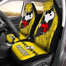 Snoopy Car Seat Covers Valentine Gift Car set Cover-Lovely (set of 2) picture
