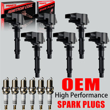 6X Brand OEM Ignition Coil & 6X Iridium Spark Plug For Mercedes-Benz C300 UF535 picture