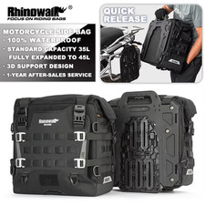 Rhinowalk Motorcycle Side Bag Waterproof 35L Quick Release Saddlebag Pannier 1Pc picture