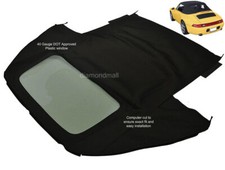 Fits Porsche 911 Carrera, 993 1995-1998 Conv Soft Top & Window Blk Twill Canvas picture