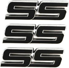 3pcs silver black metal side door rear tailgate emblem badge fits for 06-2010 ss picture