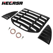 Rear + Side Window Louver Cover Vent Black ABS For Hyundai Genesis Coupe 10-16 picture