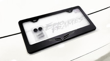 Black/ White Outlines on Black BlackWing Premium Black Metal License Plate Frame picture