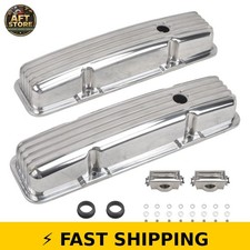 TBAPFS Aluminum Valve Covers Retro Finned Polished picture