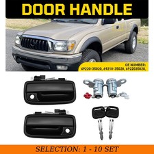 2-20 Outer Front Door Handles w/ Lock Cylinder LH RH Fit Toyota Tacoma 1995-2004 picture