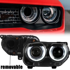 Fits 15-23 Dodge Challenger Headlights LED DRL w/air inlet Projector Front Lamps picture