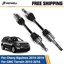 Pair CV Axle Shaft Front Left Right Set For Chevy Equinox 2010-2016 GMC Terrain picture