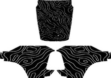 HOOD  New Graphic Compatible with Ram Rebel Topographic Hood Truck Vinyl Decal   picture