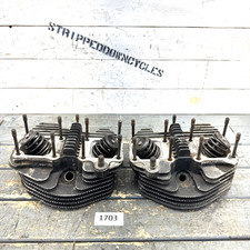 Harley Shovelhead Cylinder Heads Vintage Chopper OEM   -66 Short Reach Heads picture