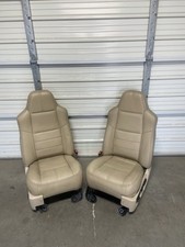 1999-2010 FORD F250 F350 F450 SUPER DUTY FRONT SEATS TAN LEATHER picture