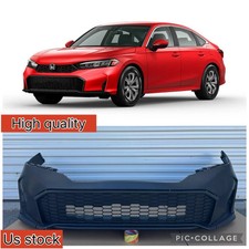 For Civic 2025 2026 Front Bumper Cover With Lower Grill And Lower Moldings Set picture