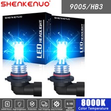 2x 9005/HB3 LED Headlight Kit Combo Bulbs 8000K High BEAM Super Bright ICE BLUE picture