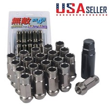 MUTEKI SR48 TITANIUM 48MM 12X1.25 OPEN ENDED 20 PCS LUG NUTS SET ACORN picture