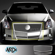 For 2008-2013 Cadillac CTS Stainless Steel Mesh Chrome Grille Grill Insert Combo picture