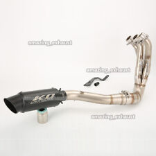 For Yamaha MT09 Tracer 9 2021-2023 Full System Exhaust Header Pipe Black Muffler picture