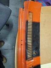Vintage Car Hood Part Black And Orange picture