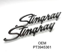 1969-1973 Corvette C3 Stingray Fender Emblems Pair Original GM 3945361 picture