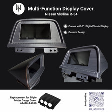 Nissan Skyline R34 GTT GTR MFD Cover Bezel - PROJECT EDITION + Touch Display picture