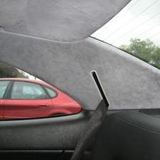 Gray Suede Headliner Fabric Material 80