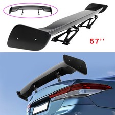 57'' Inch Carbon Fiber Universal Rear Trunk Spoiler Wing GT Style JDM Adjustable picture