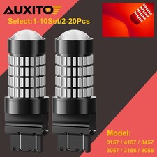 1-10Set 3157 3156 LED Red Reverse Backup Light Lamp Brake Stop Tail Light AUXITO picture