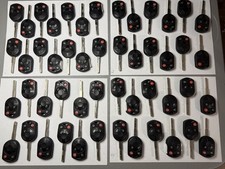 OEM Used Ford 3-Button Remote Head Keys Lot of 50 Mixed Cut Blades As-Is picture