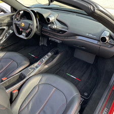 Floor Mats For Ferrari F8 Spider Black Tailored Carpets Set With Italian Emblem picture