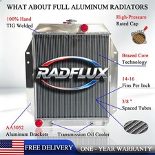 Aluminum Radiator For Dodge A100 V8 Pickup 1964-1970 1965 1966 1967 AT MT CC6665 picture