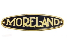 VINTAGE RARE MORELAND TRUCK RADIATOR EMBLEM/BADGE BRASS METAL picture
