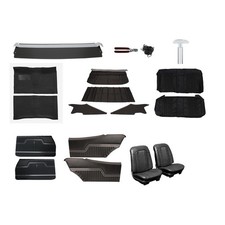 Complete Interior Upholstery Kit, 1971-72 Chevelle, Black, Automatic picture