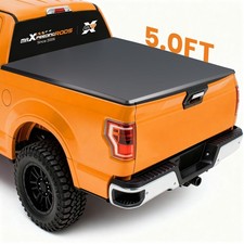 5ft/5.2ft Bed Soft Roll Up Tonneau Cover for Chevy Colorado 15-2026 Black picture