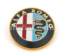 Alfa Romeo Spider Metal Front Rear Emblem 83-93 75 mm New picture