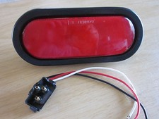 Two 6.5 Inch Tail Turn Light Oval W/ Gromet and Pigtail Camper Trailer RV NOS picture