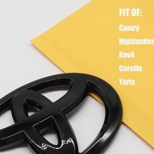 1X Gloss / Matte Blackout Emblem Overlay For Camry Highlander Rav4 Corolla Yaris picture