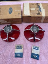 NOS 1965 Ford Falcon Ranchero Tail Light Lens Pair Backup Light Bezel picture